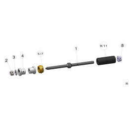 Bagkofanger boltsæt m/bøsninger IPK 30 mm