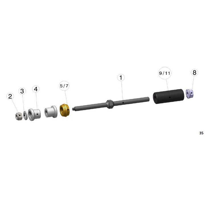Bagkofanger boltsæt m/bøsninger IPK 30 mm