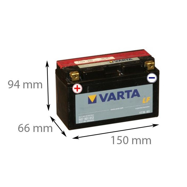 Varta Batteri POWERSPORTS AGM 507 901 012 | Stjerne Racing Roskilde